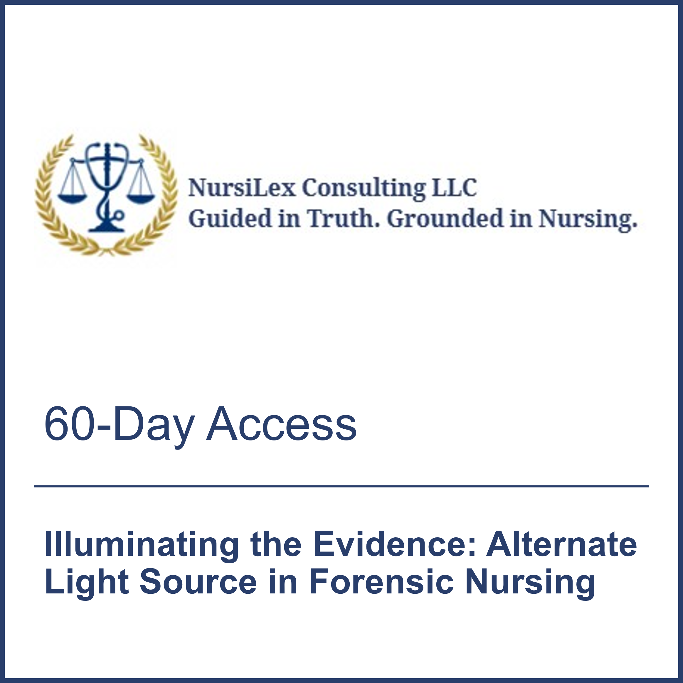 Illuminating the Evidence: Alternate Light Source in Forensic Nursing