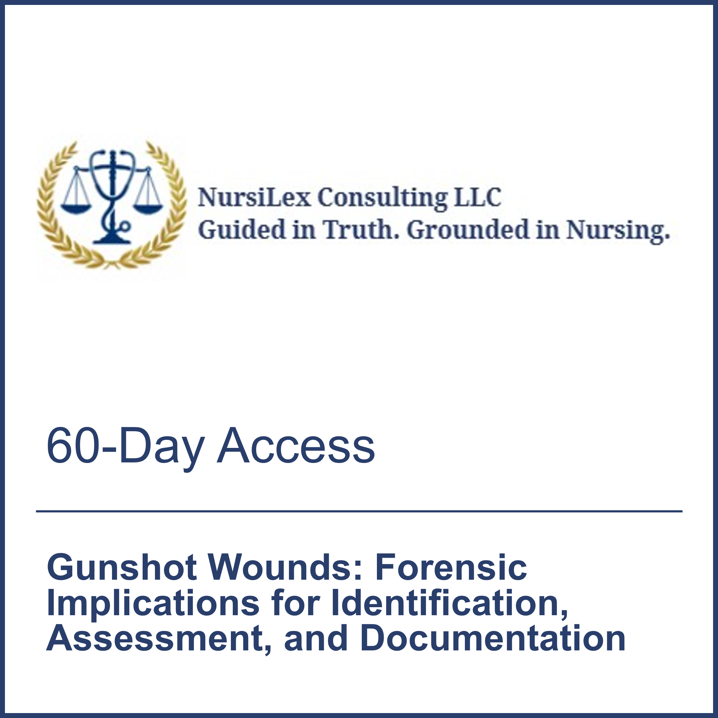 Gunshot Wounds: Forensic Implications for Identification, Assessment, and Documentation