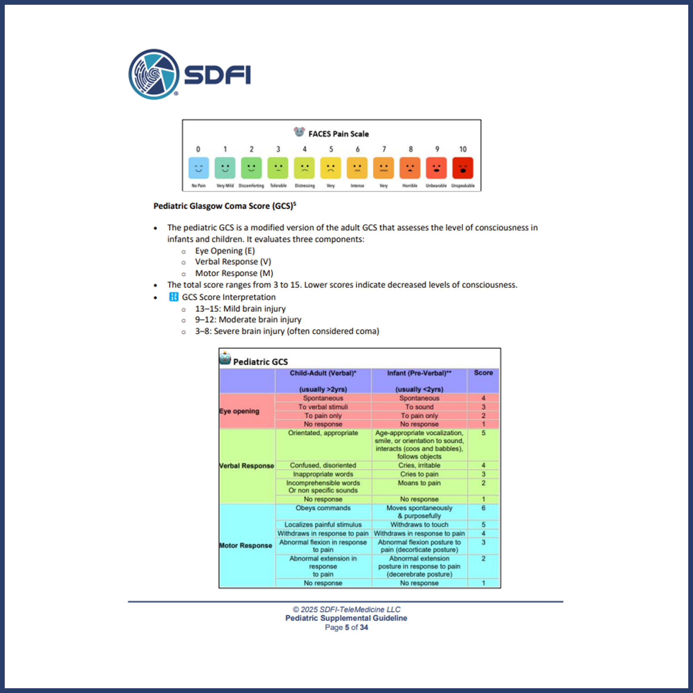 Pediatric Supplemental Guideline